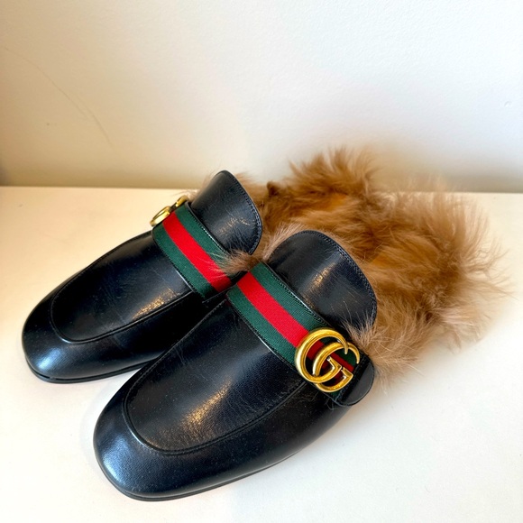 Gucci Princeton horsebit shearling lined slides - Picture 3 of 4